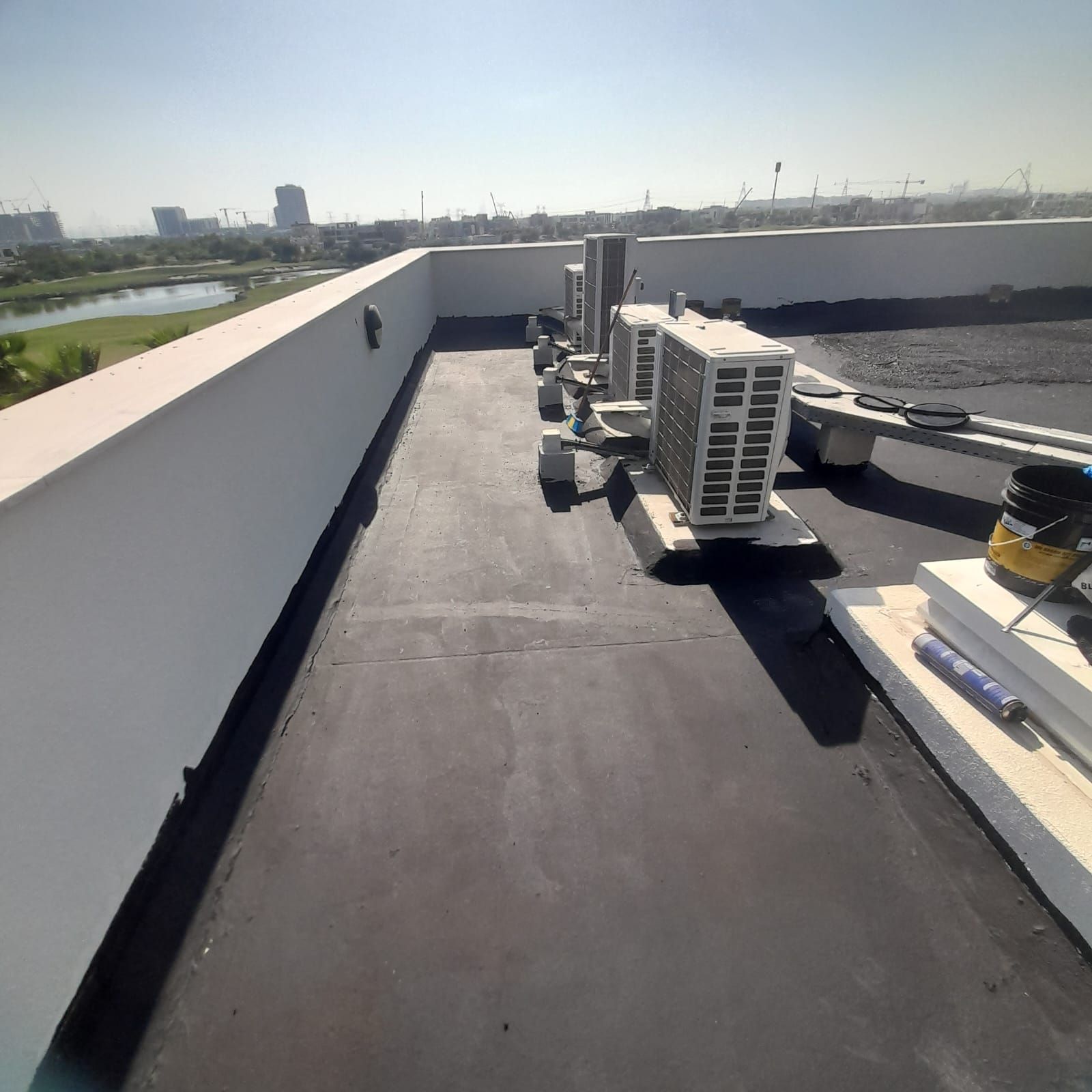 Completed villa roof waterproofing in Dubai Hills